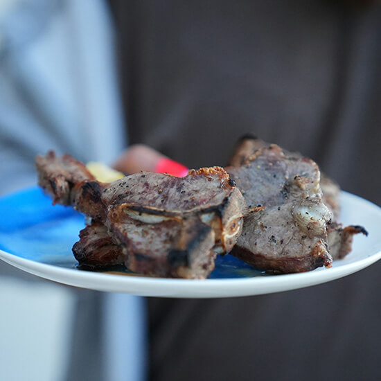 Grilled Lamb Chops on a plate